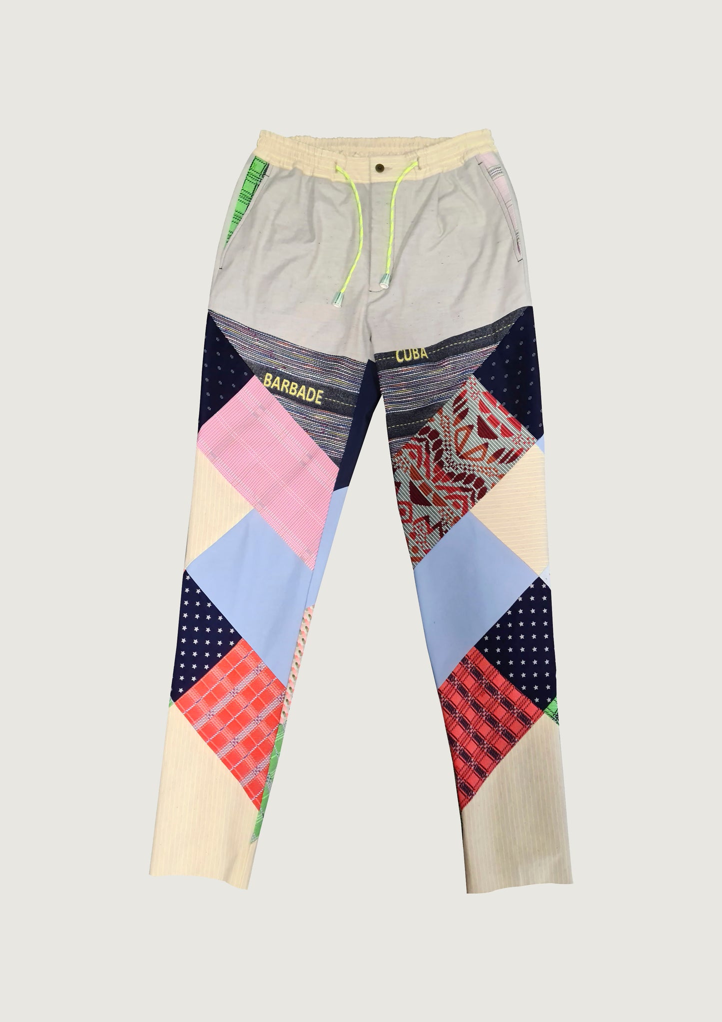 Pantalone jogger patchwork upcycled